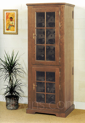 OAK's 100 wine bottles cabinet