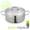 Faitout professionnel 24cm acier Inox - tous feux dont INDUCTION - marque Point-Virgule 