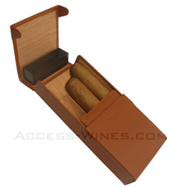 tuis de poche CREDO en cuir pour 3 cigares robusto