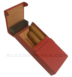 tuis de poche CREDO en cuir pour 3 cigares robusto